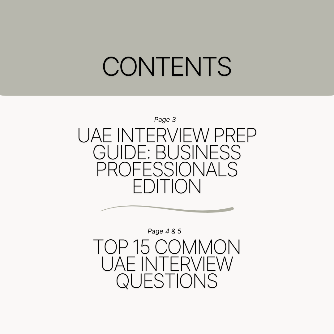 Interview Prep Guide: UAE Business Edition