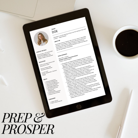 UAE Tips and CV Template for Teachers